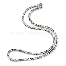 Non-Tarnish 304 Stainless Steel Chain Necklaces, Snake Chain, Stainless Steel Color, 24.02 inch(61cm)(NJEW-P295-03P)