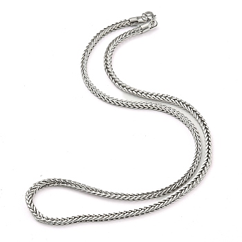 Non-Tarnish 304 Stainless Steel Chain Necklaces, Snake Chain, Stainless Steel Color, 24.02 inch(61cm)