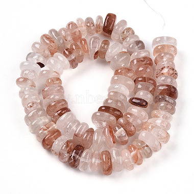 Natural Hematoid Quartz/Ferruginous Quartz Beads Strands(G-T141-25)-2