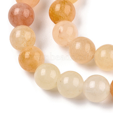 Chapelets de perles jaunes en aventurine naturelle(X-G-Q948-80A-6mm)-3
