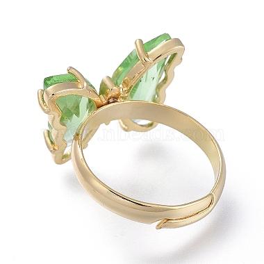 Adjustable Brass Glass Finger Rings(RJEW-P148-A01-05)-3