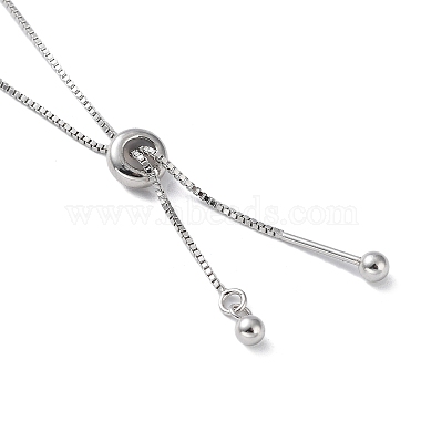 регулируемые браслеты-слайдеры из стерлингового серебра 925 с родиевым покрытием(STER-M112-01P)-2