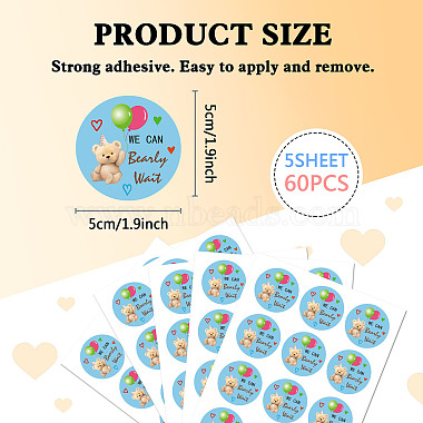 5 Sheets Round Dot PVC Waterproof Decorative Sticker Labels(DIY-WH0481-11)-2