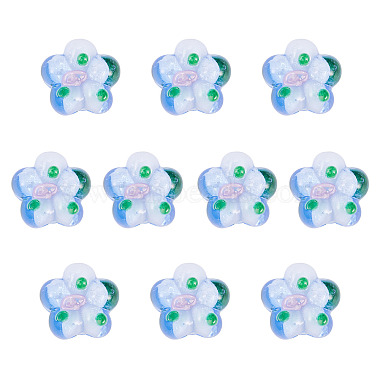 10Pcs Handmade Lampwork Beads(LAMP-TADJ0001-01F)-2