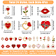 96Pcs 24 Styles Valentine's Day Alloy Enamel Pendants(ENAM-FH0001-65)-2
