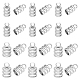 DICOSMETIC 80Pcs 2 Size 201 Stainless Steel Cord Ends(STAS-DC0010-93)-1