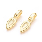 304 Stainless Steel Glue-on Flat Pad Pendant Bails, Golden, 23x7.5x1.5mm, Hole: 3.5x7.5mm, Tray: 3x7mm(X-STAS-I123-22G)