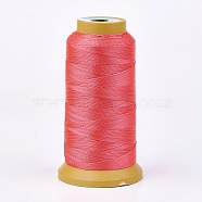 Polyester Thread, for Custom Woven Jewelry Making, Tomato, 1mm, about 230m/roll(NWIR-K023-1mm-19)