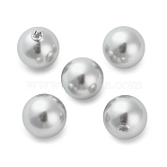 Baking Painted Pearlized Glass Pearl Round Beads, Silver, 12mm, Hole: 1.2mm(HY-Q001-02B-04)