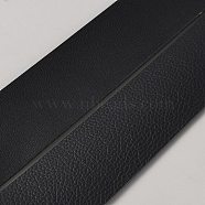 Flat Imitation Leather Cord, Black, 38x3mm, about 1.42 Yards(1.3m)/Roll(AJEW-WH20005-16C-01)