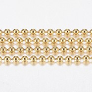 3.28 Feet Handmade Ion Plating(IP) 304 Stainless Steel Ball Chains, Golden, 1.5mm(X-STAS-F136-15G-20m)