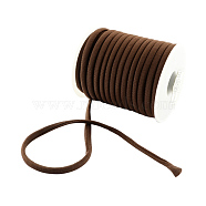 Soft Nylon Cord, Flat, Coconut Brown, 5x3mm, about 21.87 yards(20m)/roll(NWIR-R003-21)