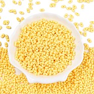 Opaque Acrylic Beads, Peanut, Gold, 6.5x4x3mm, Hole: 1.5mm, about 9998pcs/500g(MACR-T048-02H)