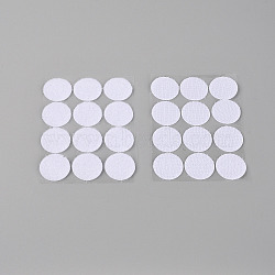 Flat Round Coins Hook and Loop Self Adhesive, Fastener Dots Tapes Hook Loop Tape, White, 25x1.5mm, 500 pairs/set(PJ-TAC0003-02A)