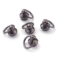 Alloy Ball Studs Rivets, for Phone Case DIY, DIY Leather Craft, Handbag, Purse Accessories, with Philip's Head Screw and Jump Rings, Gunmetal, 20mm, Hole: 10mm, Ring: 13x1.5mm, Screw: 3x5x8mm(PALLOY-Z002-02B-B)