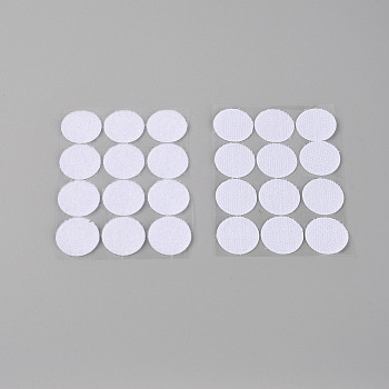 Flat Round Coins Hook and Loop Self Adhesive, Fastener Dots Tapes Hook Loop Tape, White, 25x1.5mm, 500 pairs/set