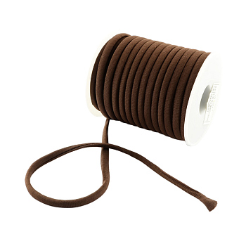 Soft Nylon Cord, Flat, Coconut Brown, 5x3mm, about 21.87 yards(20m)/roll