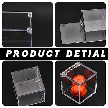 Квадратный прозрачный пластиковый футляр для хранения конфет(ODIS-WH0043-53)-3