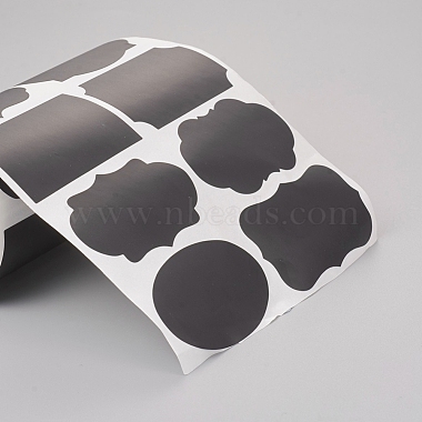 Black Mixed Shapes Paper Stickers