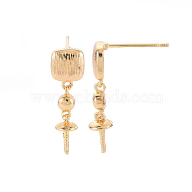 Brass Stud Earring Findings(KK-S364-053)-3