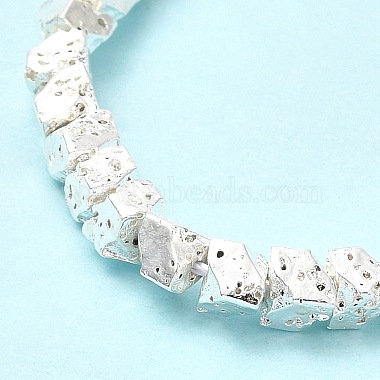 Electroplated Natural Lava Rock Beads Strands(G-G984-11S)-4