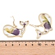 Alloy & Dried Flower Dangle Earrings(AL-Z001-05G)-5