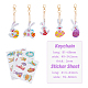 1 Set DIY Rabbit with Easter Egg Diamond Painting Keychains Kits(DIY-FH0005-10)-2