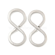 Non-Tarnish 304 Stainless Steel Pendants, Number 8 Charm, Stainless Steel Color, 25.5x11.5x1.5mm, Hole: 8.5mm(STAS-A099-15P)