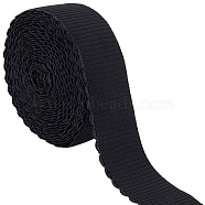 BENECREAT Flat Elastic Rubber Cord/Band, Webbing Garment Sewing Accessories, Black, 40mm(OCOR-BC0001-31)