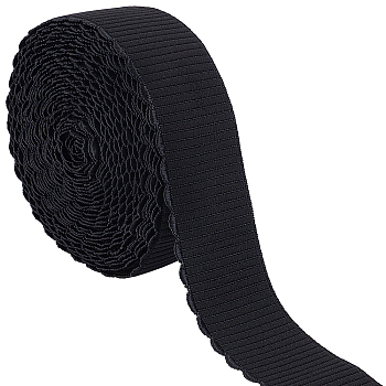 BENECREAT Flat Elastic Rubber Cord/Band, Webbing Garment Sewing Accessories, Black, 40mm