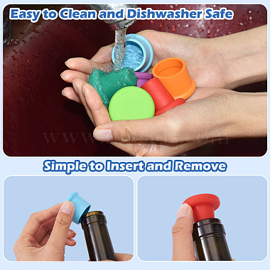 14Pcs 14 Styles Silicone Bottle Stopper(AJEW-TA0002-54)-5