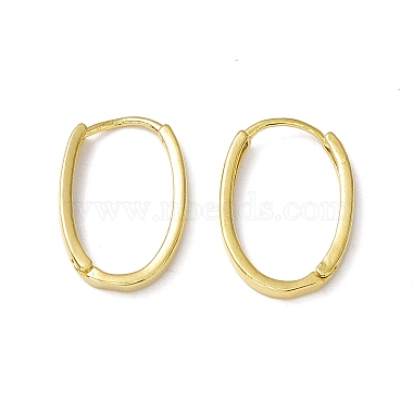 Brass Oval Hinged Hoop Earrings for Men Women(KK-A172-35G)-2