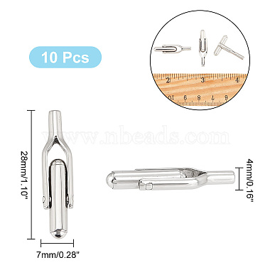 10Pcs 304 Stainless Steel Cuffinks(STAS-AR0001-48)-2