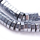 Electroplated Non-magnetic Synthetic Hematite Bead Strand(X-G-E431-02B)-1