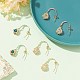 3 Pair 3 Color Rhinestone & Glass Beaded Flower Dangle Earrings(EJEW-MZ00097)-4