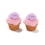 Resin Cabochons, Ice Cream, Pearl Pink, 24.5x23mm(RESI-R456-01B)