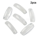 2Pcs Natural Quartz Crystal Connector Charms, Rock Crystal Arch Links, 36.5~37.5x9.5~10x7mm, Hole: 1mm(G-YW0002-72E)