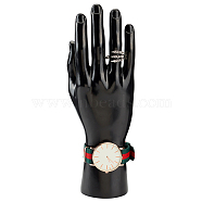 Plastic Man Mannequin Hand Display, Jewelry Bracelet Ring Glove Stand Holder, Black, 9.2x5.9x25.5cm(ODIS-WH0329-51B)