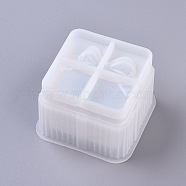 Storage Box Silicone Molds, Resin Casting Molds, For UV Resin, Epoxy Resin Jewelry Making, Square, White, 86x86x59mm, Inner Diameter: 59.5x59.5mm(DIY-WH0157-37D-01)