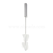 Silicone Stirring Rods, with 201 Stainless Steel Handle, for Cake Making, White, 387x50x40mm(DIY-U005-03B-P)