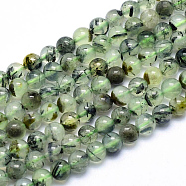 Natural Prehnite Beads Strands, Round, Grade AB, 8mm, Hole: 1mm, about 50pcs/strand, 15.3 inch(39cm)(G-P322-48-8mm)