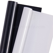 2 Rolls Black & White Heat Transfer Vinyl Roll, Heat Transfer Vinyl, for T-Shirts, Hats, Clothing, Mixed Color, 20x0.02cm, 100cm/roll, 2 roll/color(DIY-SZ0003-62)