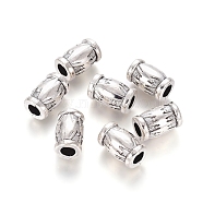 Alloy European Beads, Large Hole Beads, Column, Antique Silver, 17x10.5mm, Hole: 5.5mm(MPDL-L028-77AS)