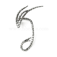 316 Surgical Stainless Steel Cuff Earrings, Wing, Left, Antique Silver, 76.5x48.5mm(EJEW-E300-04AS-02)