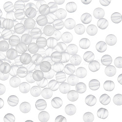 2 Strands Natural Quartz Crystal Frosted Round Beads Strands, 6mm, Hole: 1mm, about 31pcs/strand, 7.8 inch(G-OC0003-96A)