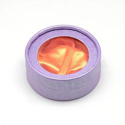 Cardboard Bracelet Boxes, for Bracelet & Bangle, Flat Round, Medium Purple, 8.5x3.5cm(CBOX-R036-19C)