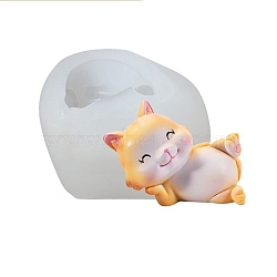 Cat Food Grade Silicone Molds, Fondant Molds, Resin Casting Molds, for Chocolate, Candy, UV Resin & Epoxy Resin Decoration Making, Random Single Color or Random Mixed Color, 73x46x58mm, Inner Diameter: 23x42mm(DIY-M031-39)