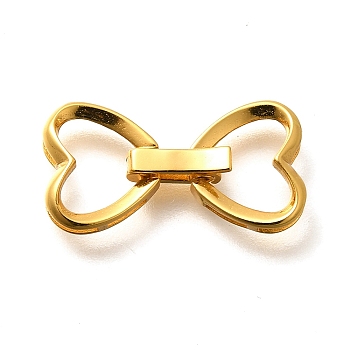 925 Sterling Silver Fold Over Clasps, Bowknot, Real 18K Gold Plated, 21x11x3mm