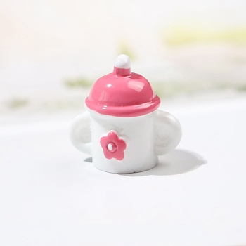 Mini Resin Feeding Bottle, Micro Landscape Dollhouse Accessories, Pretending Prop Decorations, Pearl Pink, 17x19mm