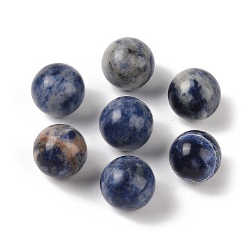 Natural Sodalite No Hole Sphere Beads, Round, 16mm